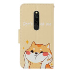 Housse Xiaomi Redmi 8 Chat Don't Touch Me à Lanière