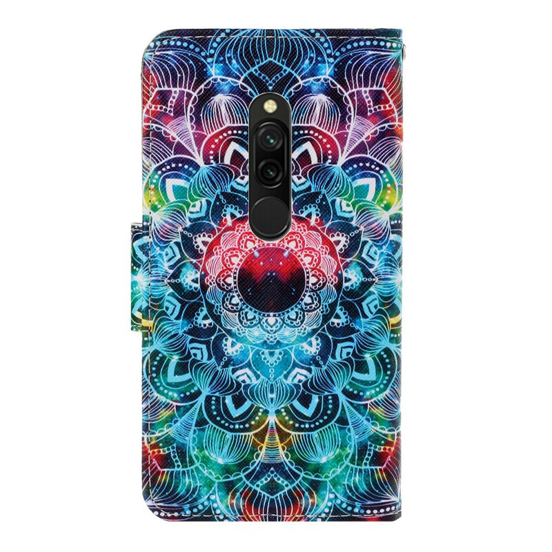 Housse Xiaomi Redmi 8 Flashy Mandala à Lanière