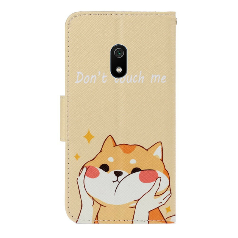 Housse Xiaomi Redmi 8A Chat Don't Touch Me à Lanière