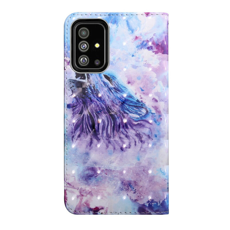 Housse Samsung Galaxy A51 Loup Aquarelle