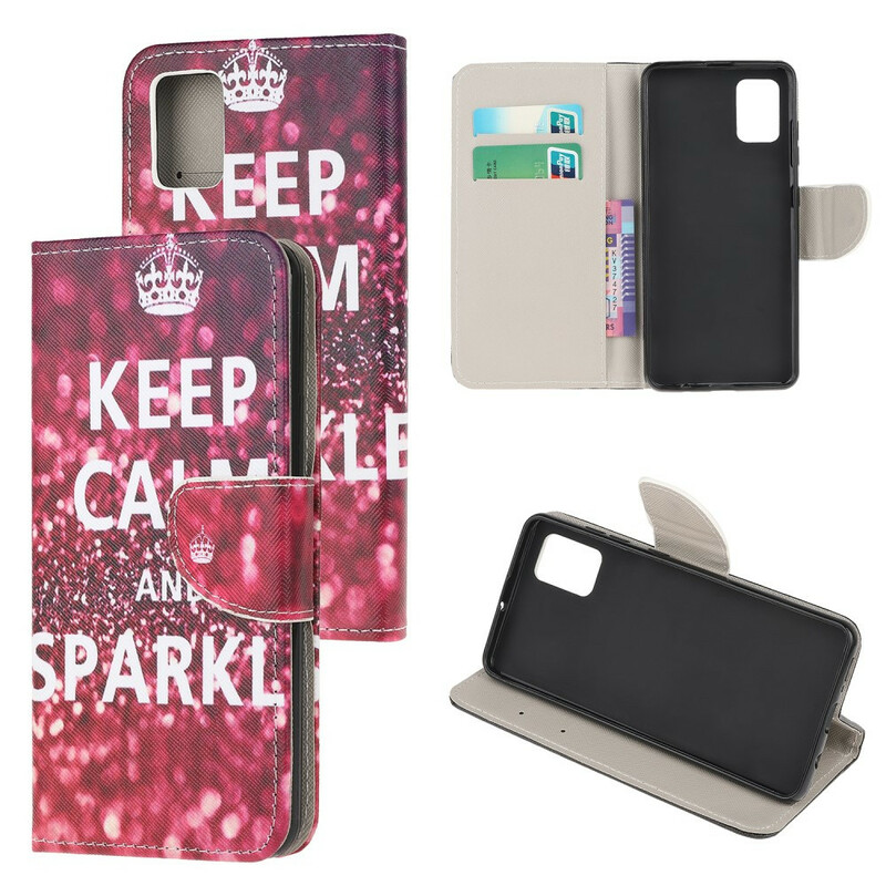 Housse Samsung Galaxy A51 Keep Calm and Sparkle