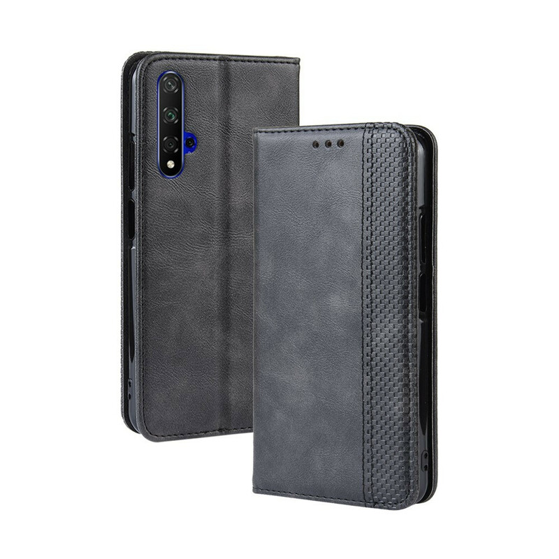 Flip Cover Honor 20 / Huawei Nova 5T Effet Cuir Vintage Stylisé