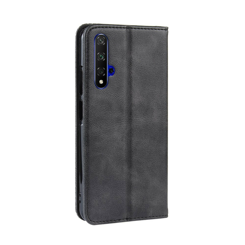 Flip Cover Honor 20 / Huawei Nova 5T Effet Cuir Vintage Stylisé