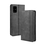 Flip Cover Samsung Galaxy A51 Effet Cuir Vintage Stylisé