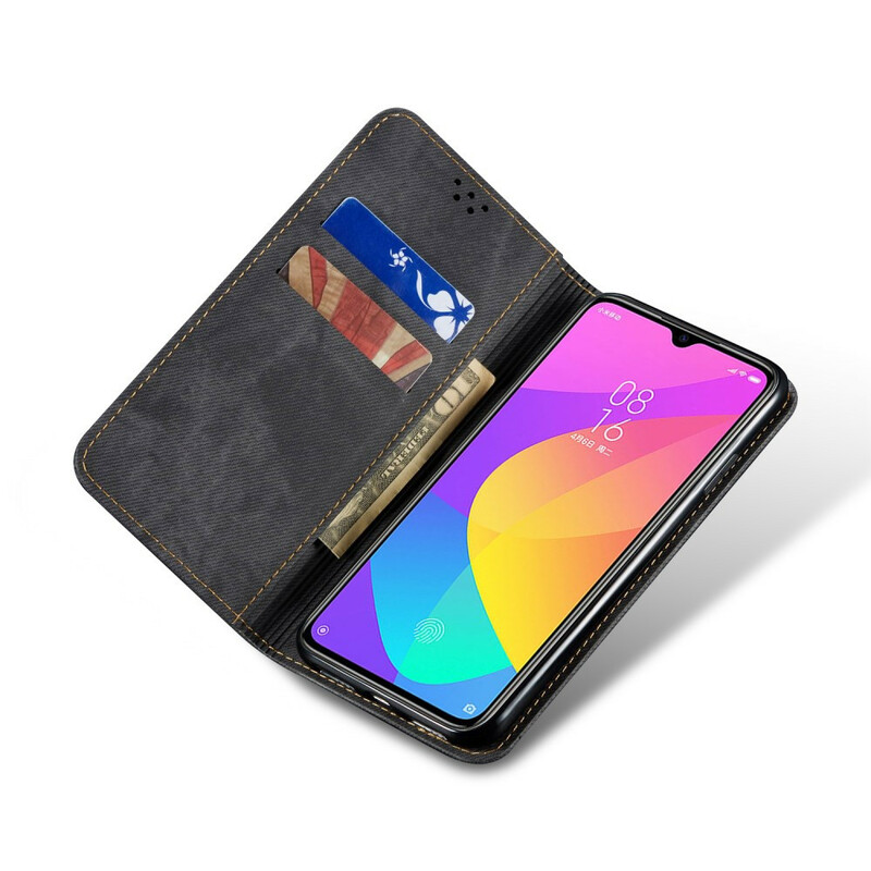 Flip Cover Xiaomi Mi A3 Tissu Jeans