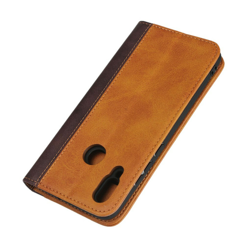 Flip Cover Huawei P Smart 2019 Bicolore Effet Cuir