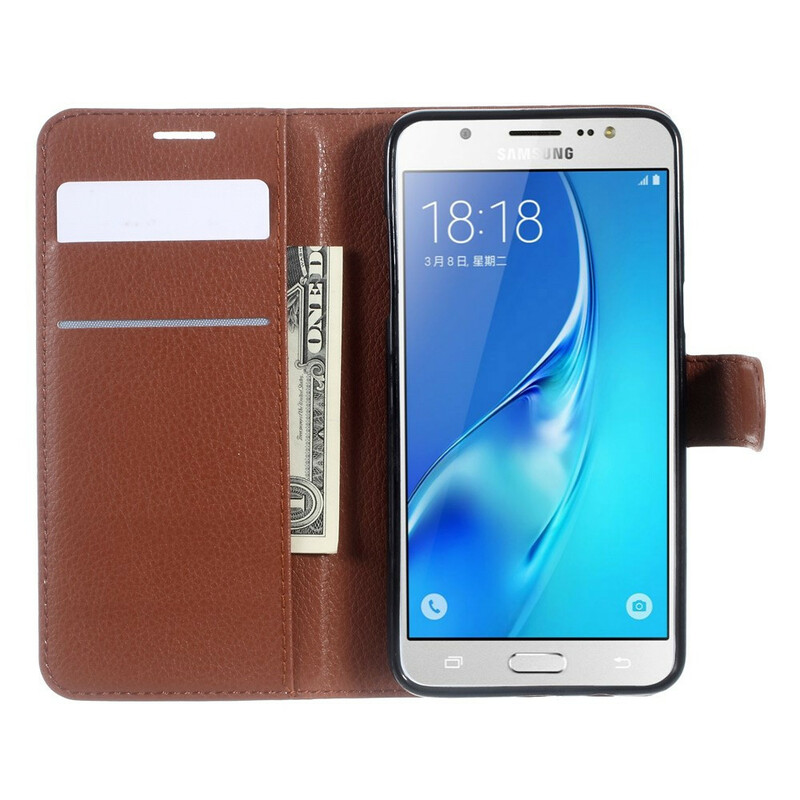 Housse Samsung Galaxy J5 2016 Simili Cuir Litchi