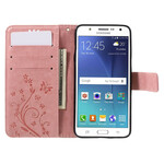 Housse Samsug Galaxy J5 2016 Papillons et Fleurs