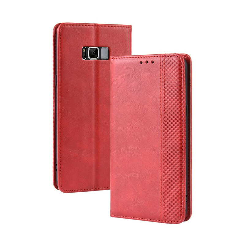 Flip Cover Samsung Galaxy S8 Effet Cuir Vintage Stylisé