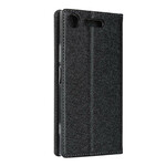 Flip Cover Sony Xperia XZ1 Style Cuir Douceur avec Lanière