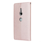 Flip Cover Sony Xperia XZ2 Style Cuir Douceur avec Lanière