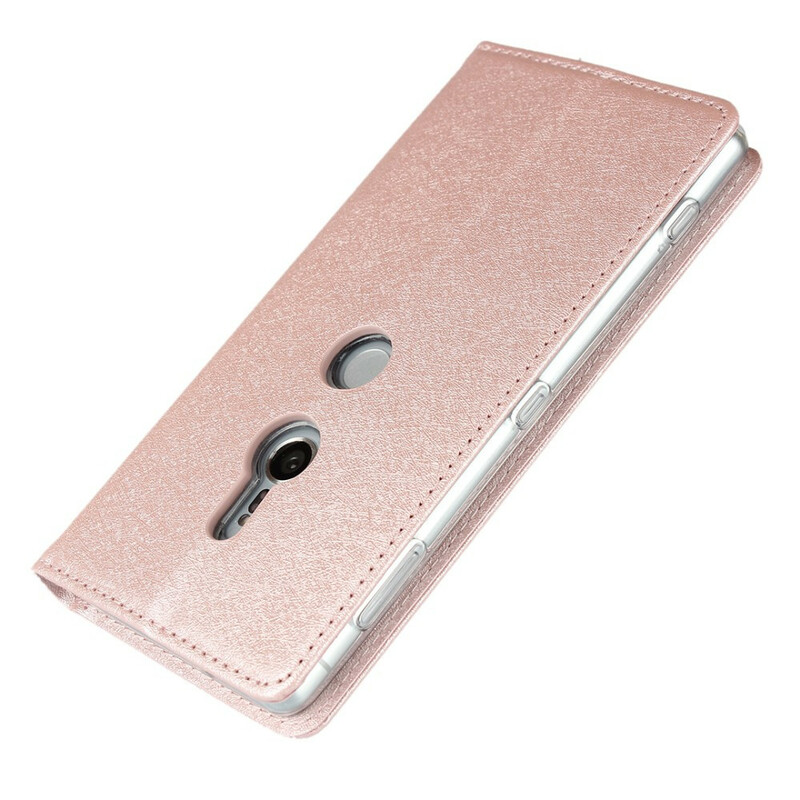 Flip Cover Sony Xperia XZ2 Style Cuir Douceur avec Lanière