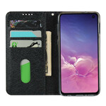 Flip Cover Samsung Galaxy S10e Style Cuir Douceur avec Lanière