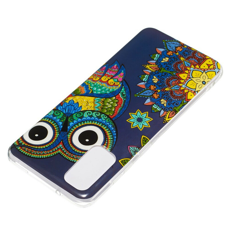 Coque Samsung Galaxy S20 Hibou Mandala Fluorescente