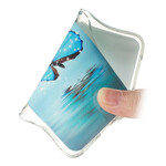 Coque Samsung Galaxy S20 Papillon Bleu Fluorescente