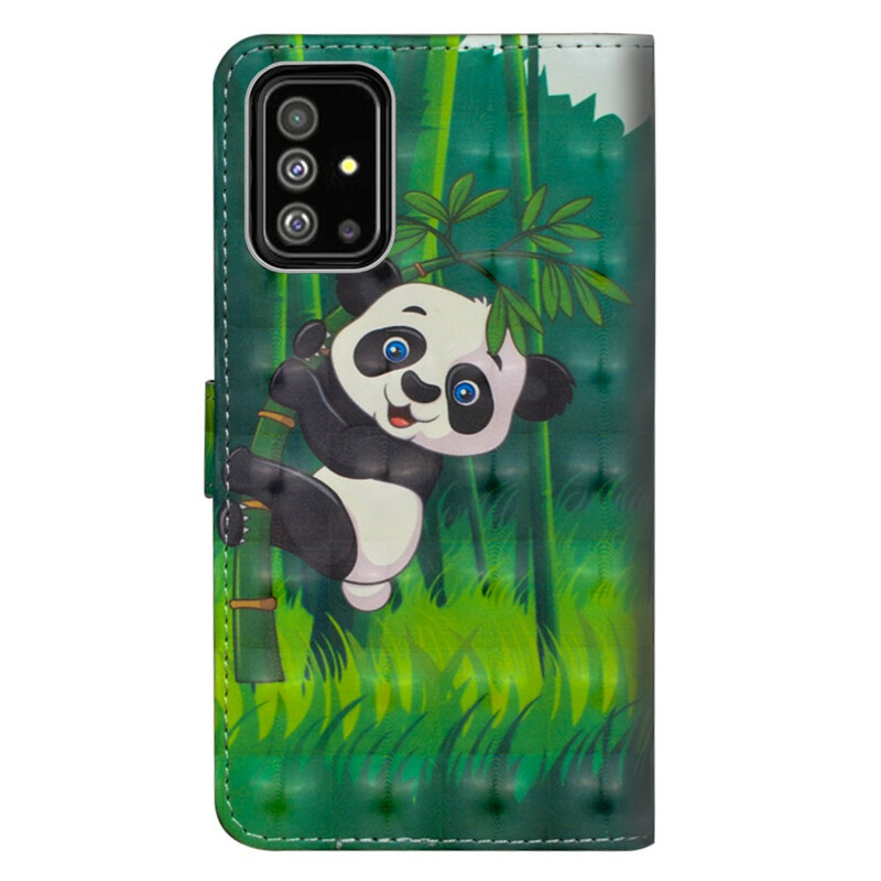 Housse Samsung Galaxy A71 Panda et Bambou