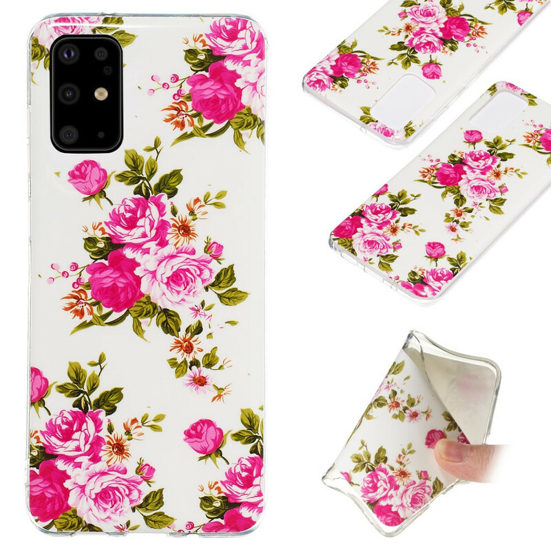 Coque Samsung Galaxy S20 Plus Fleurs Liberty Fluorescente