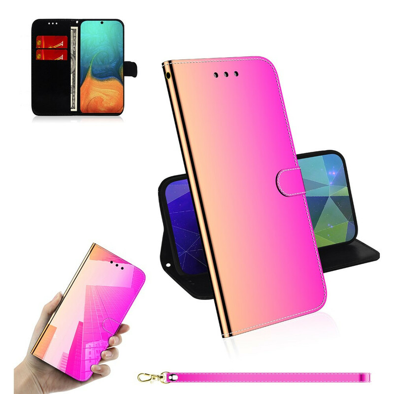 Housse Samsung Galaxy A71 Simili Cuir Couverture MIroir