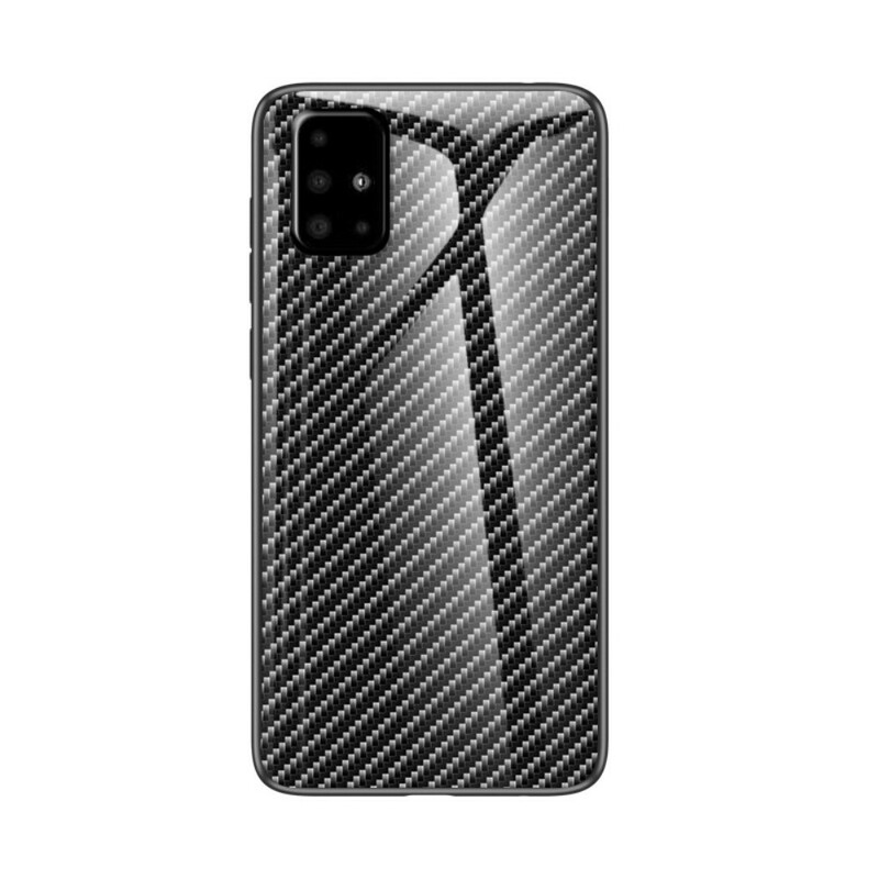 Coque Samsung Galaxy A71 Verre Trempé Fibre Carbone