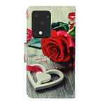 Housse Samsung Galaxy S20 Ultra Rose Romantique à Lanière