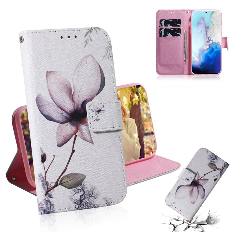 Housse Samsung Galaxy S20 Fleur Vieux Rose