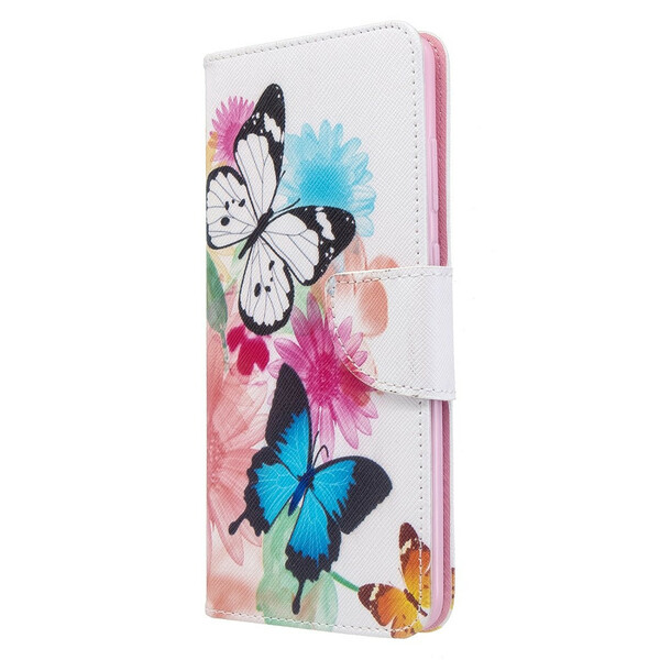 Housse Samsung Galaxy S20 Plus Papillons et Fleurs Peints