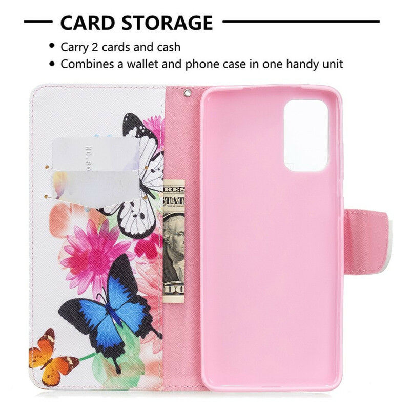 Housse Samsung Galaxy S20 Plus Papillons et Fleurs Peints