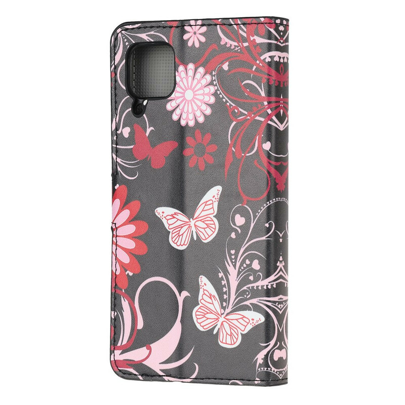 Housse Huawei P40 Lite Papillons et Fleurs