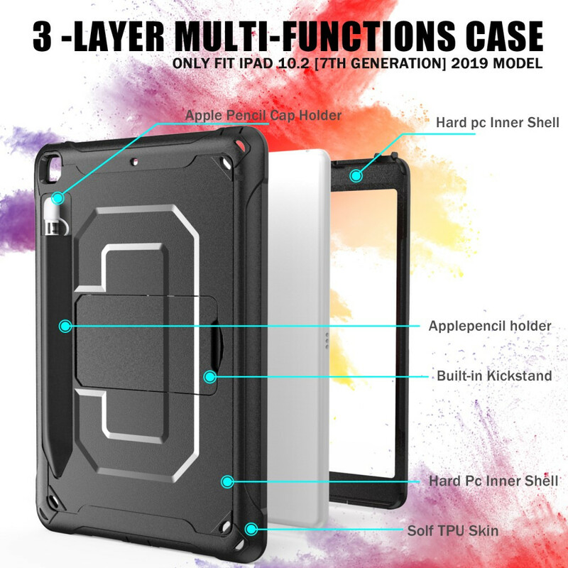 Coque iPad 10.2" (2019) Ultra Résistante Porte-Crayon