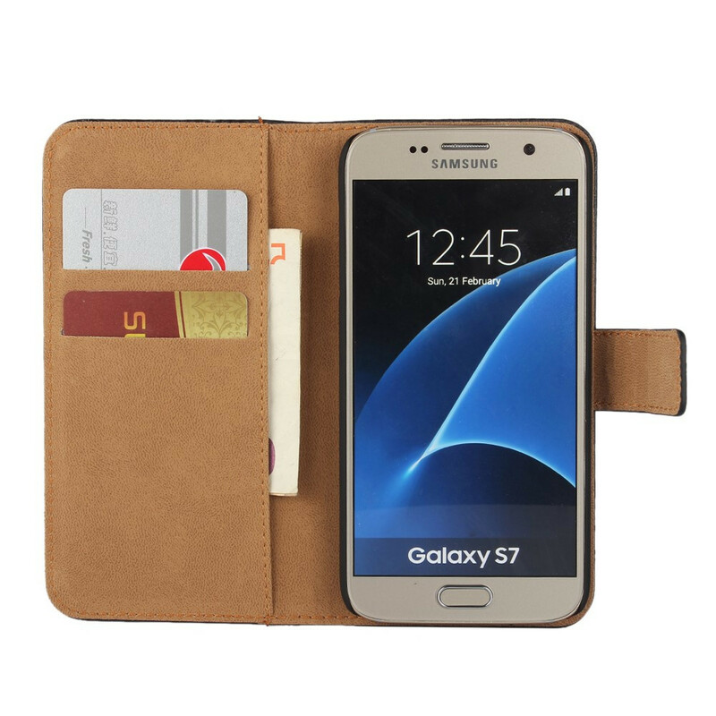 Housse Samsung Galaxy S7 Invitation Véritable Cuir