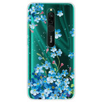 Coque Xiaomi Redmi 8 Bouquet de Fleurs Bleues