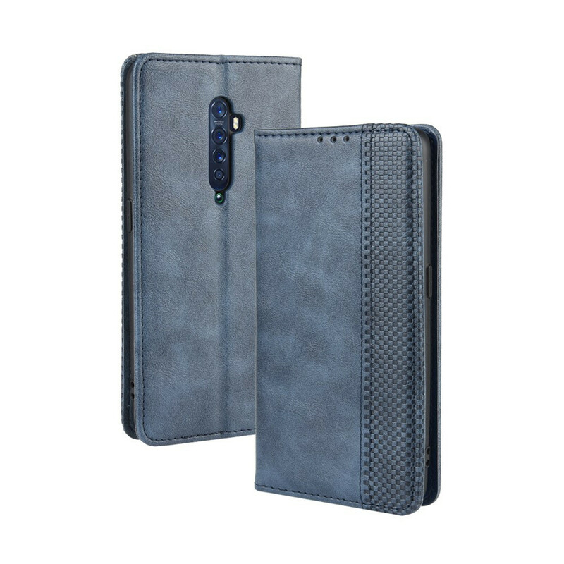 Flip Cover Oppo Reno 2 Effet Cuir Vintage Stylisé