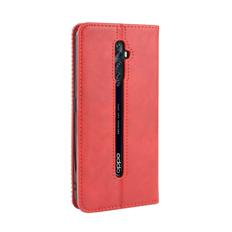 Flip Cover Oppo Reno 2Z Effet Cuir Vintage Stylisé