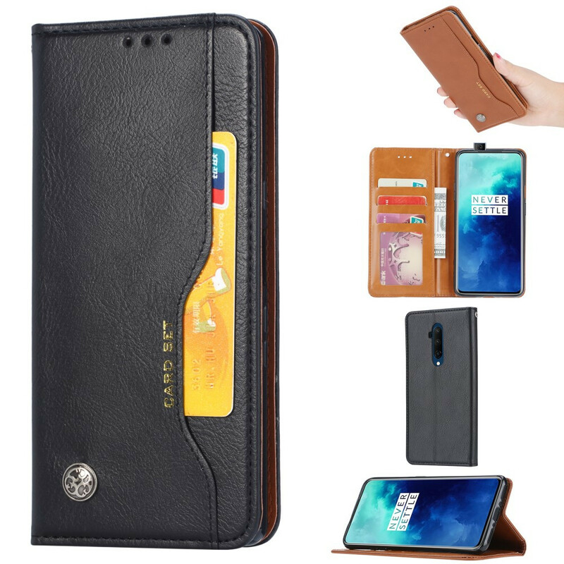 Flip Cover OnePlus 7T Pro Simili Cuir Porte-Cartes