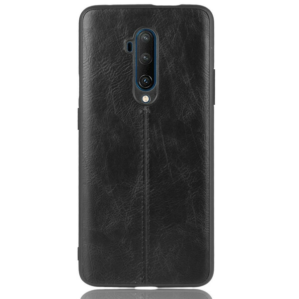 Coque OnePlus 7T Pro Effet Cuir Couture