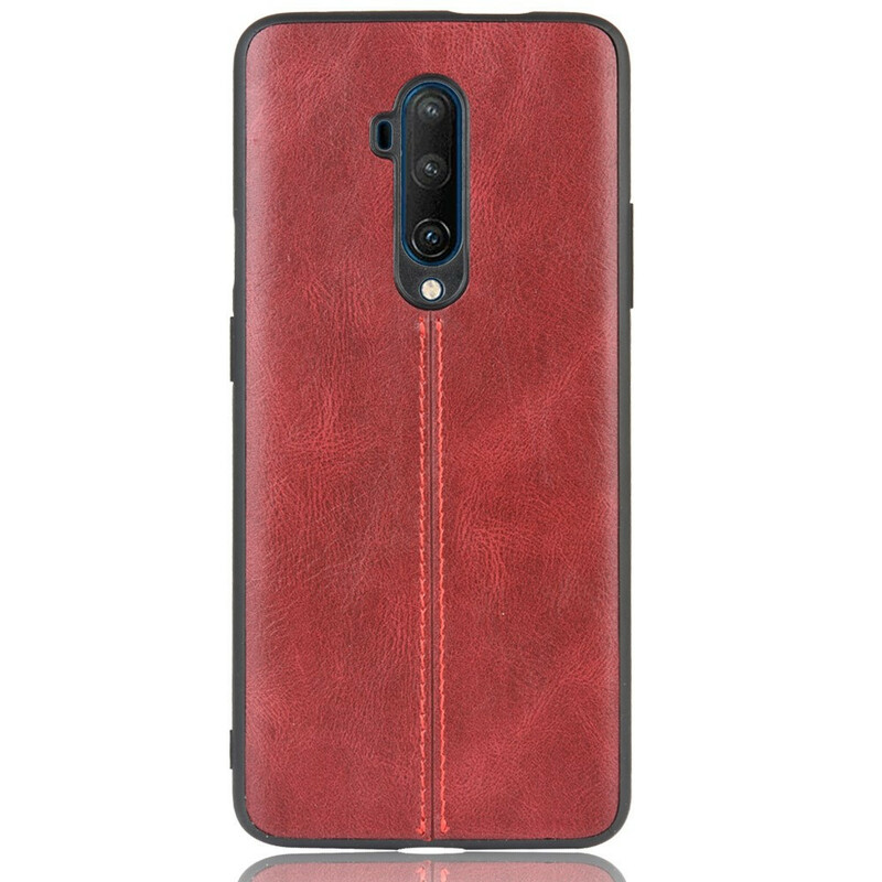 Coque OnePlus 7T Pro Effet Cuir Couture