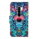 Housse Xiaomi Redmi Note 8 Pro Flashy Mandala à Lanière