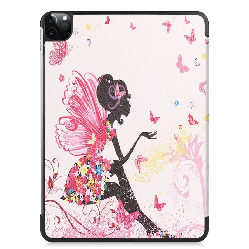 Smart Case iPad 11" (2020) Simili Cuir Fée Florale