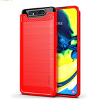 Coque Samsung Galaxy A80 Fibre Carbone Brossée MOFI