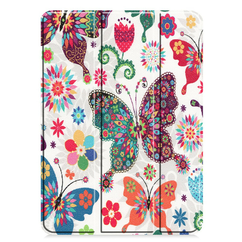 Smart Case iPad Pro 11" (2020) Papillons et Fleurs Rétros