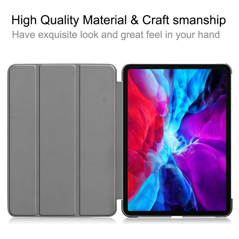 Smart Case iPad Pro 12.9" (2020) Tri Fold Chargeur Porte-Crayon 