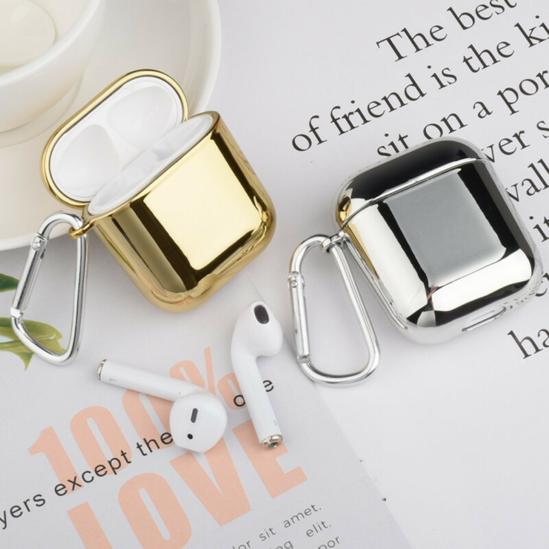 Coque AirPods Plastique Galvanisé Color avec Mousqueton