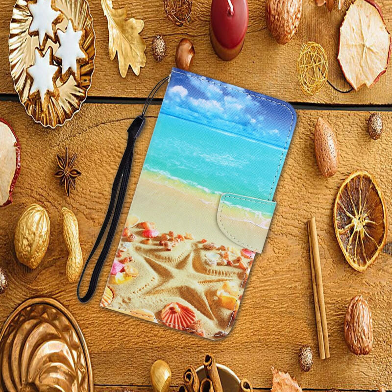 Housse Xiaomi Redmi Note 9 Pro Plage à Lanière