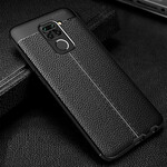 Coque Xiaomi Redmi Note 9 Effet Cuir Litchi Double line