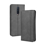 Flip Cover OnePlus 8 Effet Cuir Vintage Stylisé