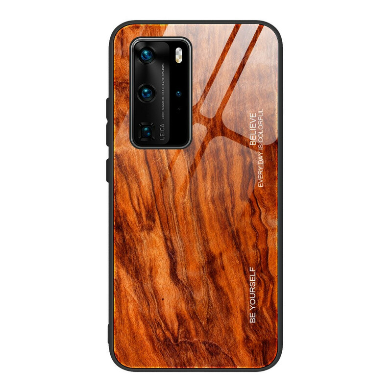 Coque Huawei P40 Pro Verre Trempé Design Bois