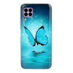 Coque Huawei P40 Lite Papillon Bleu Fluorescente