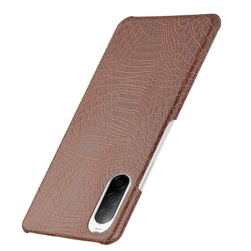 Coque Sony Xperia 10 II Effet Peau de Crocodile