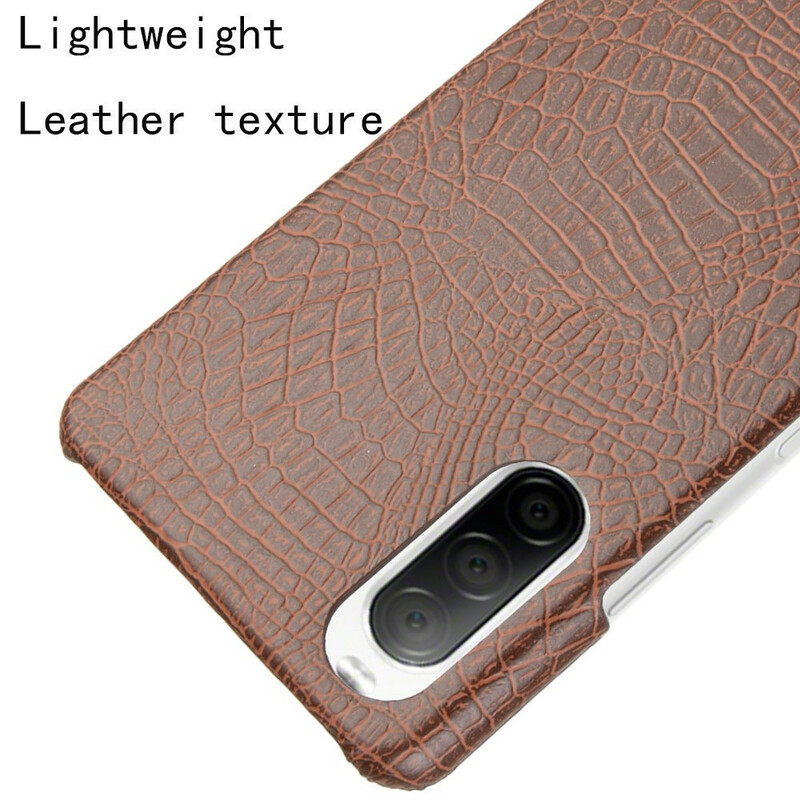 Coque Sony Xperia 10 II Effet Peau de Crocodile