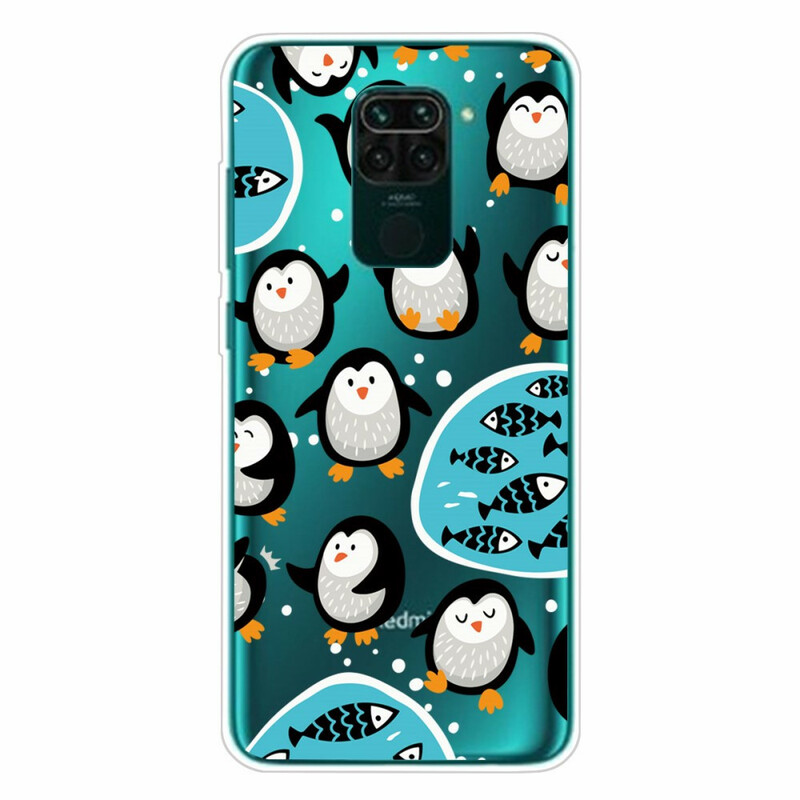 Coque Xiaomi Redmi Note 9 Pingouins et Poissons